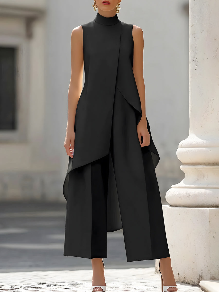 Catalina | Conjunto de Top de Cuello Alto y Pantalón para Mujer