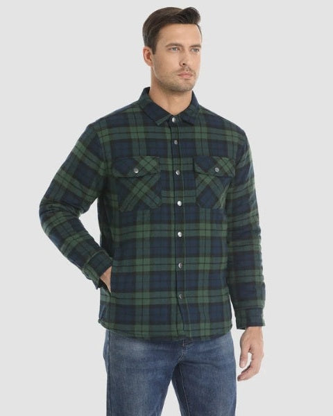 Camisa de Hombre de Franela Acolchada