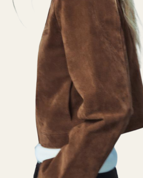 Chaqueta Corta de Antelina Vegana para Mujer