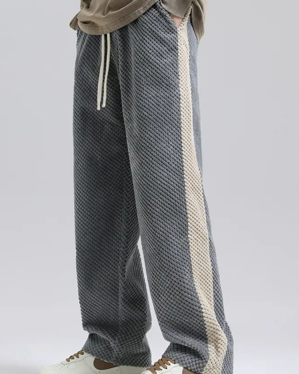 Pantalones de Chándal para Hombre de Terciopelo Estilo Waffle