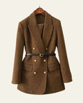 Chaqueta Blazer de Doble Botonadura para Mujer
