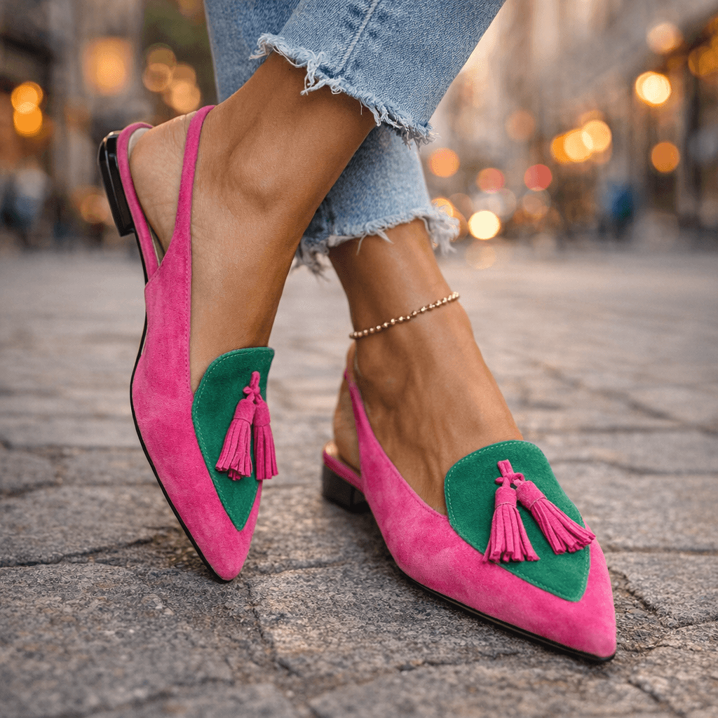 Elena | Mocasines de Mujer con Tiras y Flecos