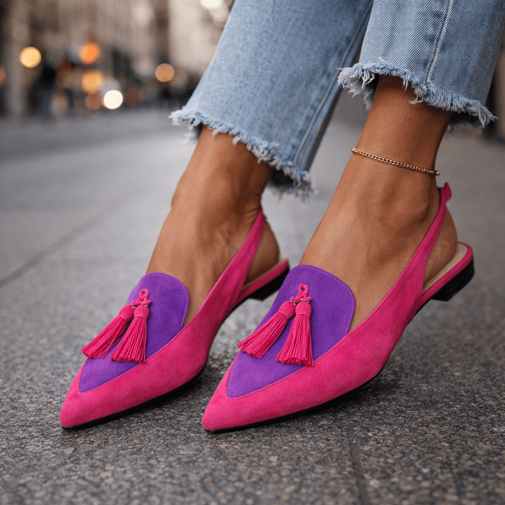 Elena | Mocasines de Mujer con Tiras y Flecos
