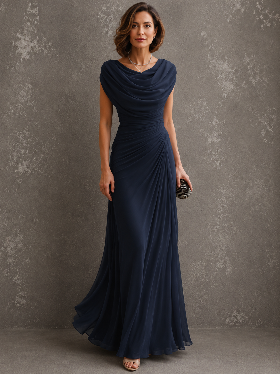Maëlle | Vestido Largo Drapeado Sin Mangas para Mujer