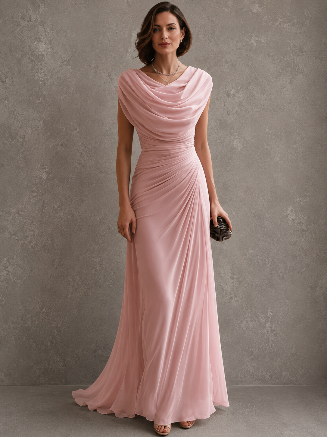 Maëlle | Vestido Largo Drapeado Sin Mangas para Mujer