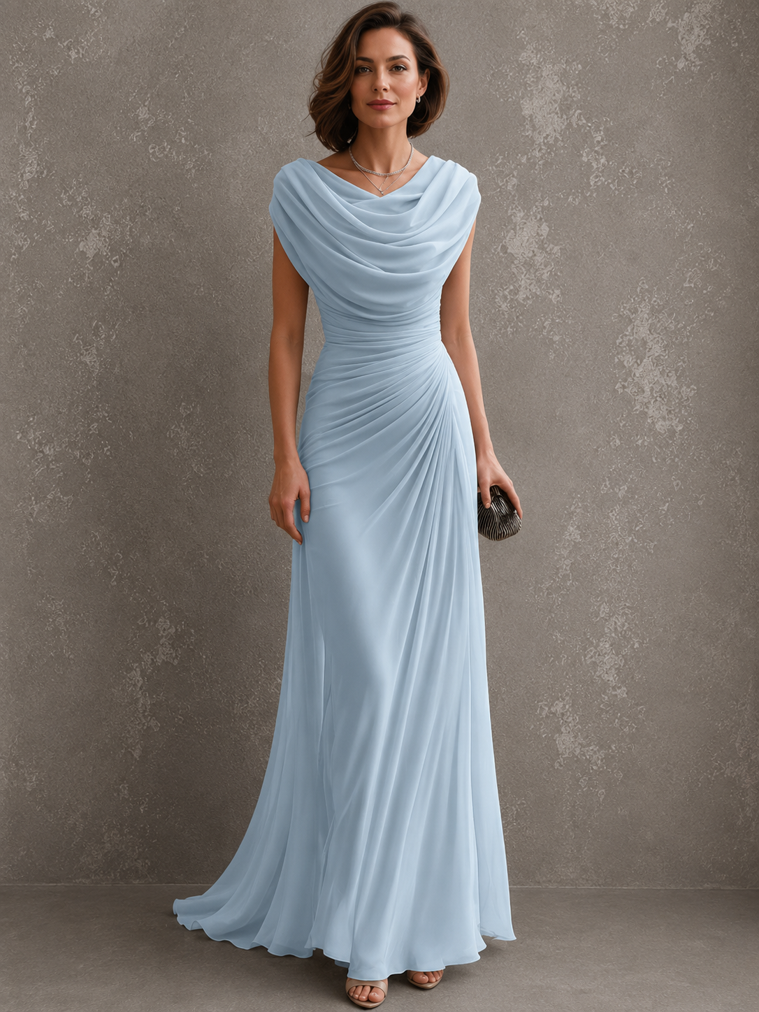 Maëlle | Vestido Largo Drapeado Sin Mangas para Mujer
