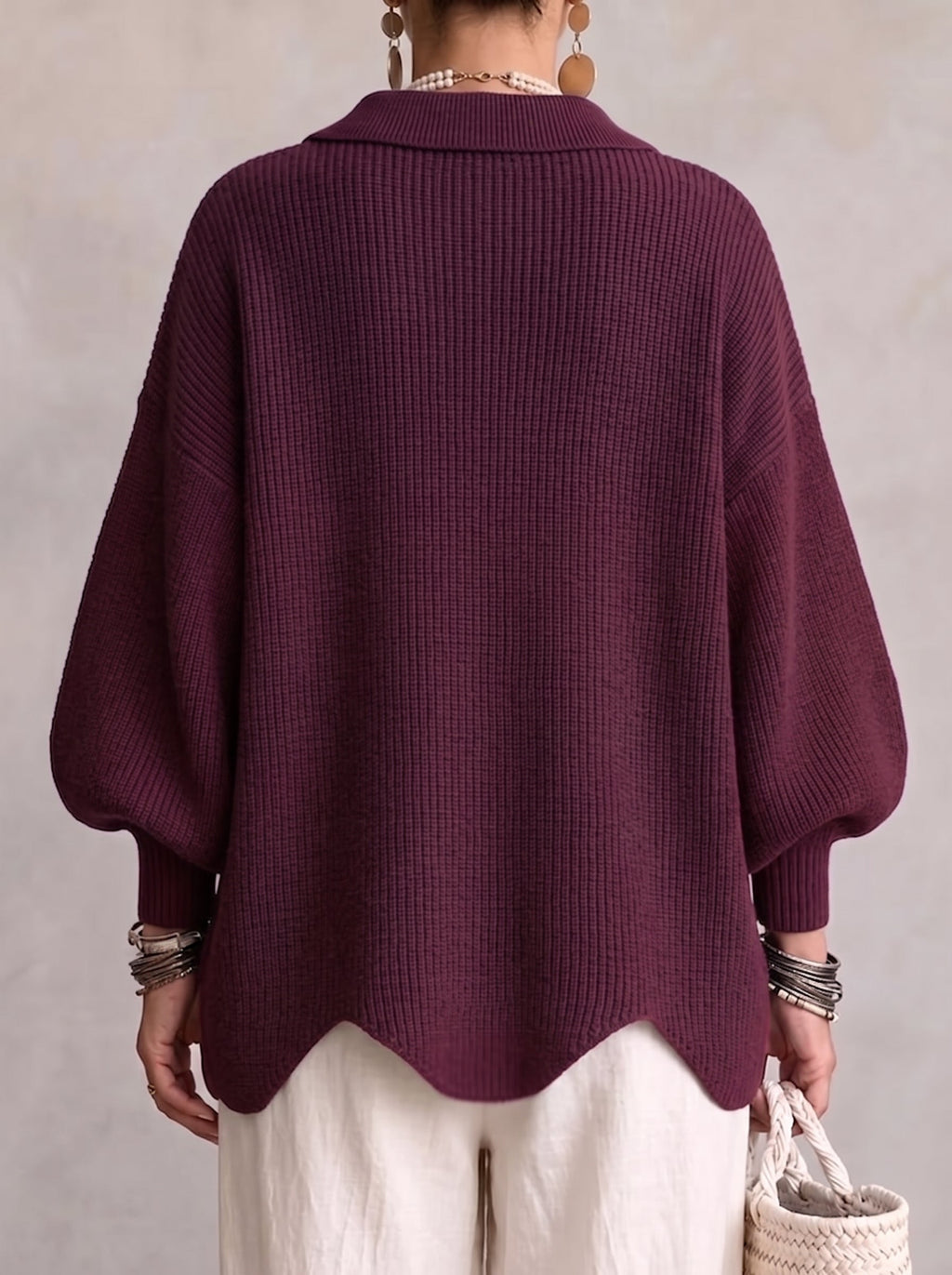 Karin | Cárdigan oversize para mujer con botones dorados