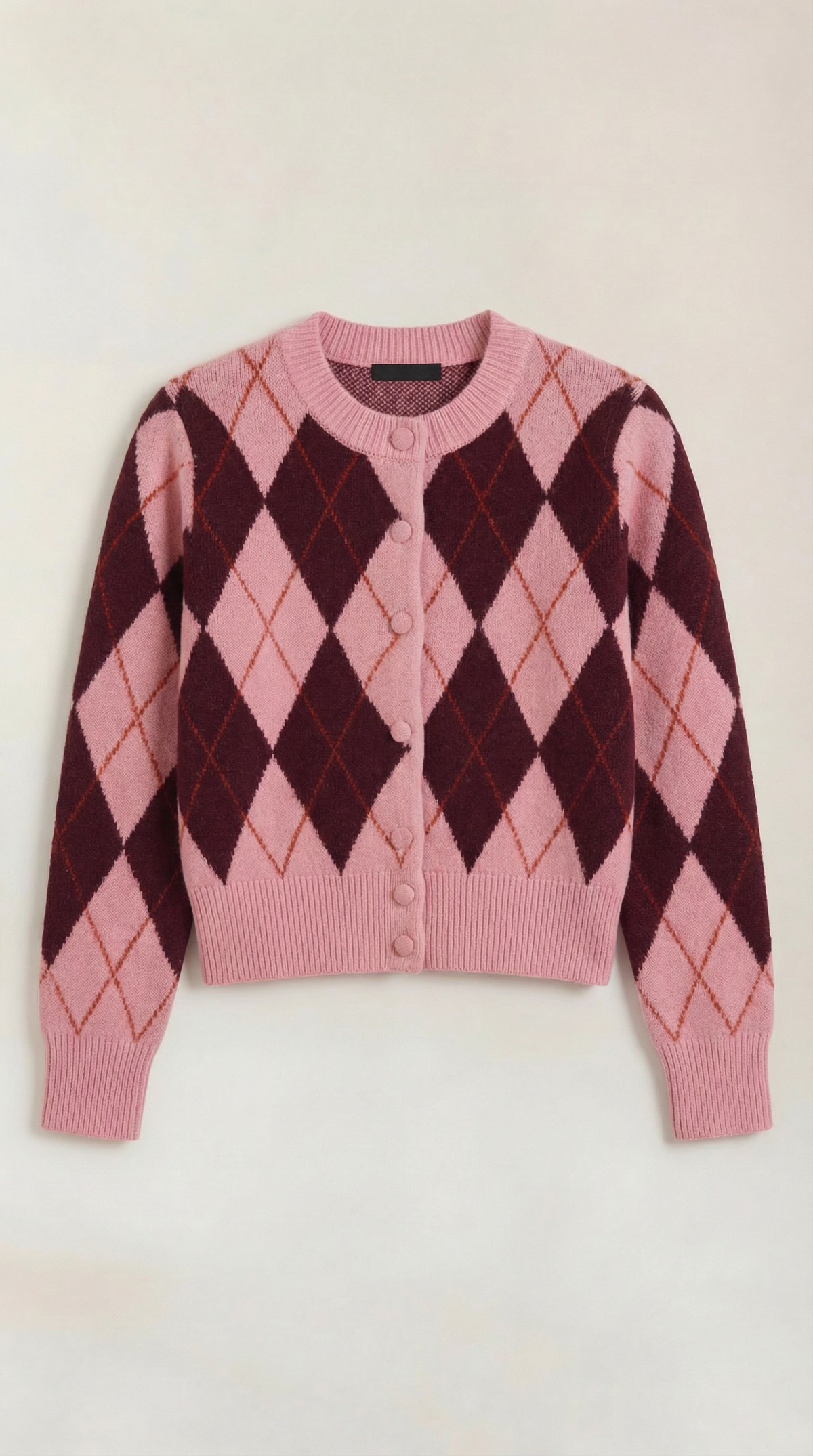 Cárdigan de Mujer de Punto con Diseño Argyle