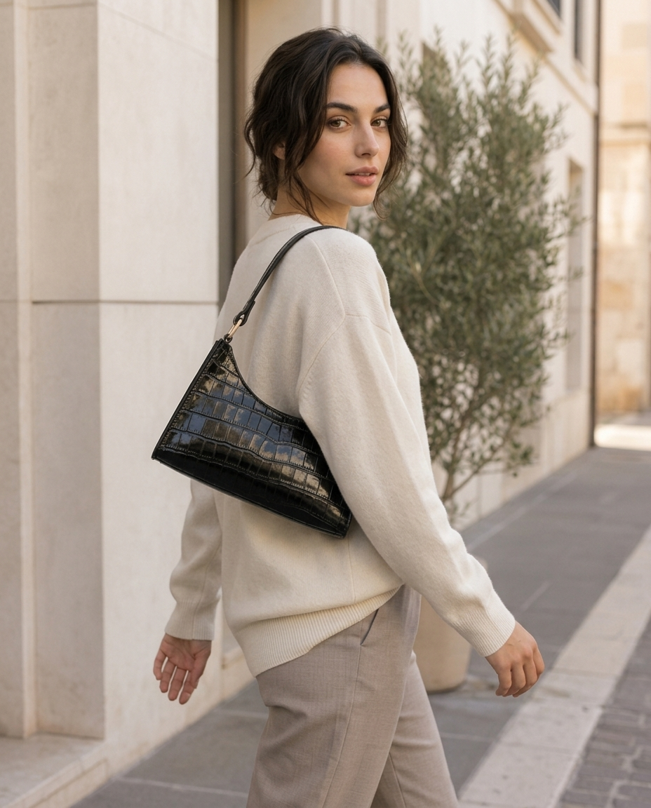 Bolso de Hombro para Mujer con Efecto de Coco